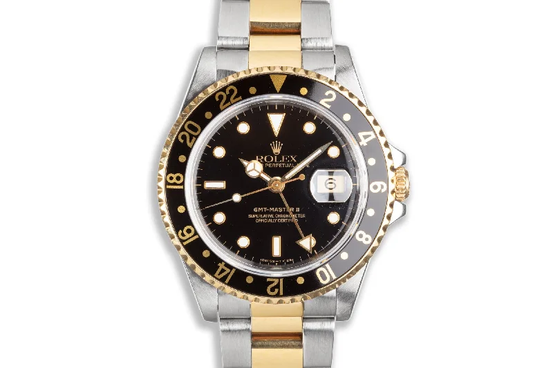 Indulge in the World of Rolex Watches –1991 18K/ST GMT-Master II Black Dial 16713