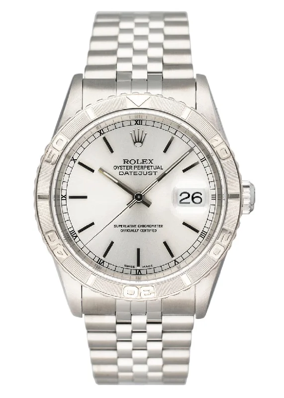 Rolex Watches: Perfect for Every Style –Rolex Oyster Datejust Turn-O-Graph 16264 Silver Dial Mens Watch