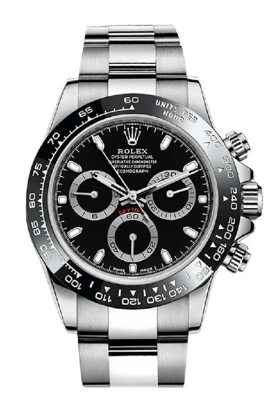 Find Your Signature Rolex Watch –ROLEX Cosmograph Daytona 40 Black Dial Stainless Steel Oyster Men's Watch 116500LN 116500