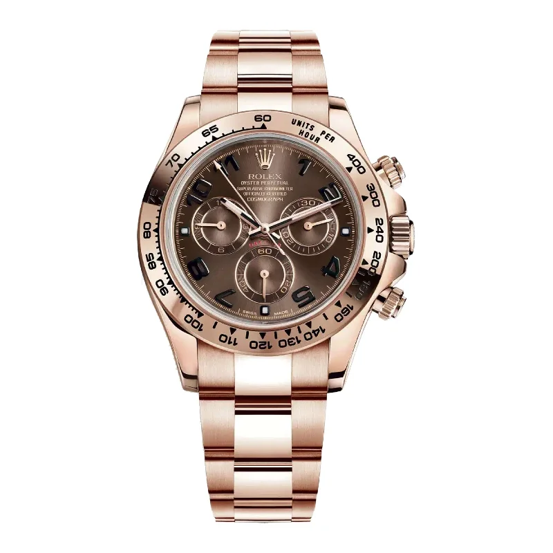 Rolex Watches: For the True Watch Enthusiast –Rolex Cosmograph Daytona 40mm - Ref: 116505 choc - Chocolate Arabic Numerals Dial, 18K Rose Gold Oyster Bracelet Men's Watch