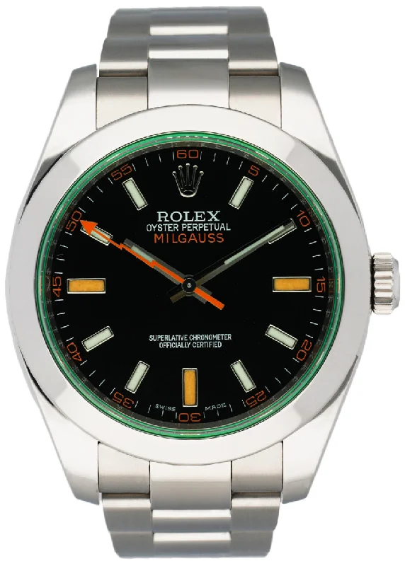 Rolex Watches: The Art of Swiss Watchmaking –Rolex Milgauss 116400GV Black Dial Mens Watch