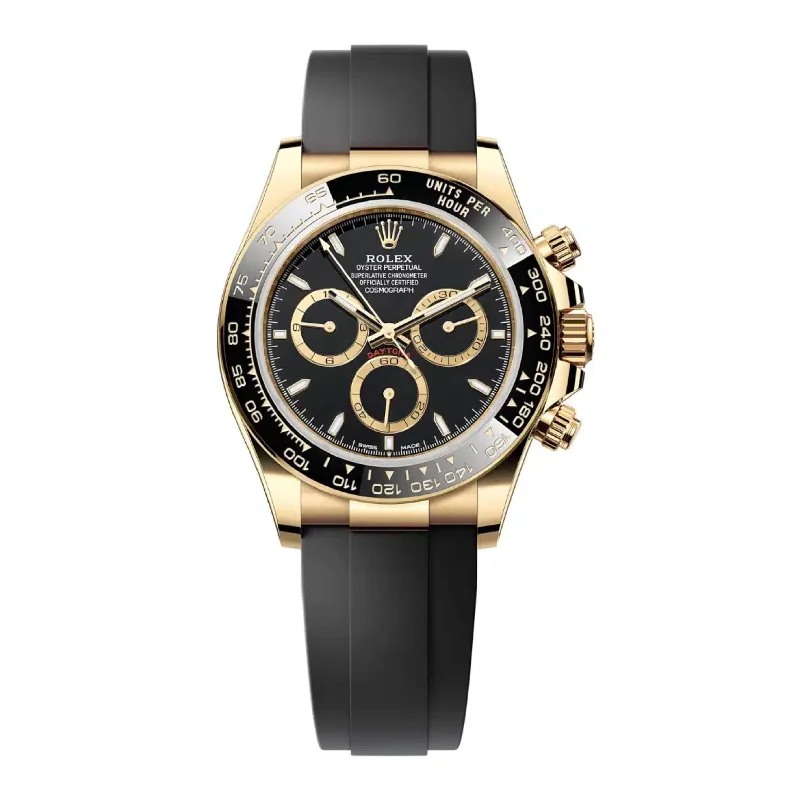 Find Your Perfect Rolex Watch –Rolex Cosmograph Daytona 40mm - Ref: 126518LN - Black Index Dial & Ceramic Bezel, 18K Yellow Gold Case Black Oysterflex Bracelet Men's Watch