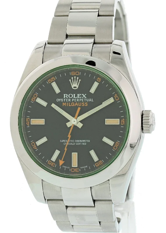 Find Your Perfect Rolex Watch Online –Rolex Milgauss 116400GV Men's Watch Box And Papers