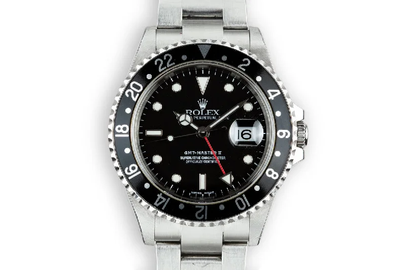 Classic Rolex Timepieces for the Discerning –2003 Rolex GMT-Master II 16710 Black Bezel with Box and Papers