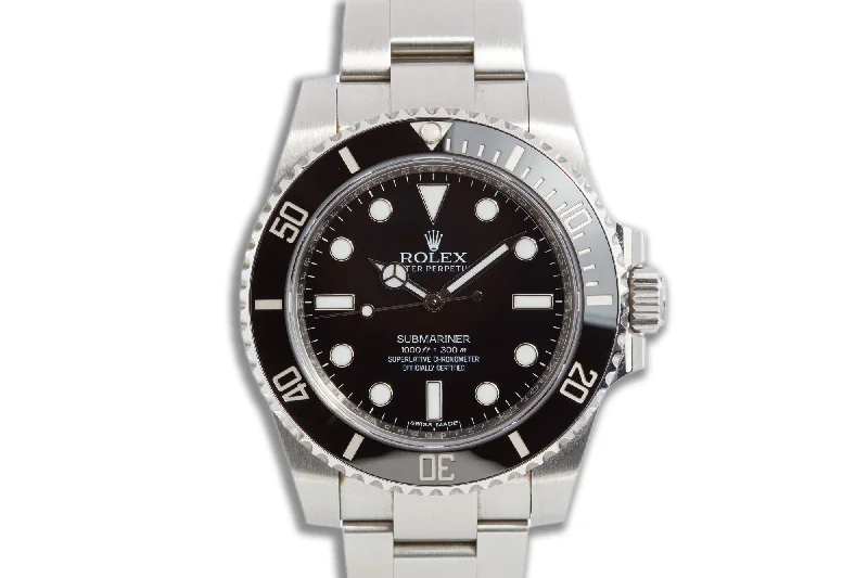 Rolex Watches: Timelessly Designed for You –2017 Rolex Submariner 114060 No-Date with Box & Card