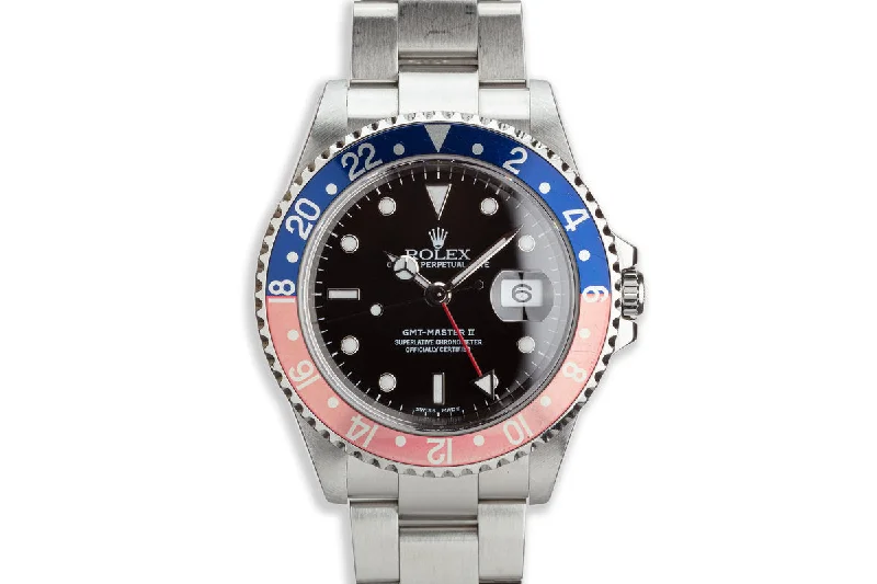 Rolex Watches: The Epitome of Excellence –2000 Rolex GMT-Master II 16710 "Pepsi" Box Booklets Service Papers