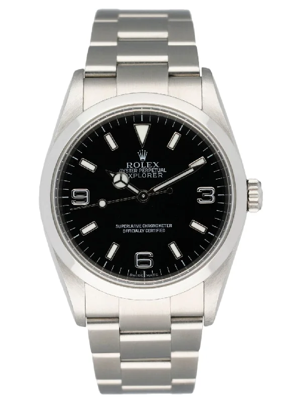 Shop Luxury Rolex Timepieces for Every Style –Rolex Explorer 114270 Black Dial Stainless Steel Mens Watch