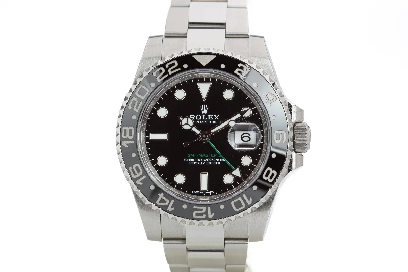 Shop Rolex Watches for Men and Women Today –2018 Rolex GMT-Master II 116710LN with Box, Card & Chronotag