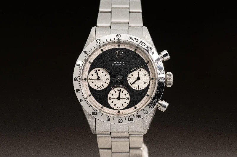 Rolex Watches: A Symbol of Prestige –1969 Rolex 6239 "Paul Newman" Cosmograph Daytona MK1 Black Dial & White Sub Dials serviced at Rolex Geneva w/ Service Booklet and Box