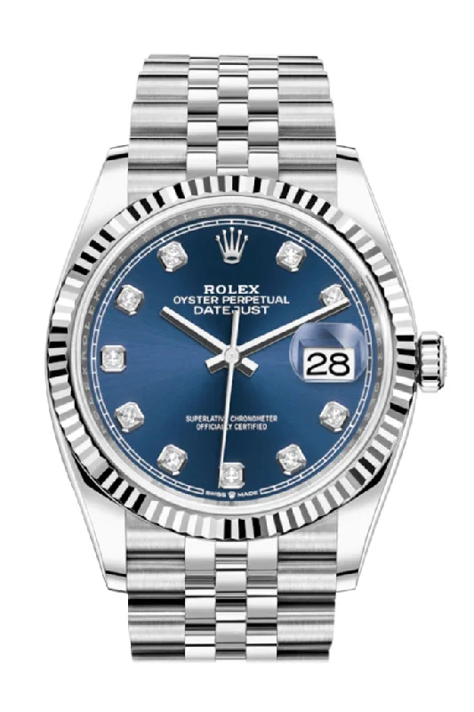 The Ultimate Rolex Watches for Connoisseurs –Rolex Datejust 36 Blue Diamond Dial Automatic Jubilee Watch 126234