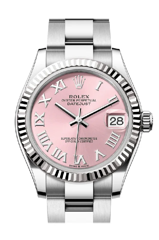 Rolex Watches: Where Craftsmanship Meets Luxury –Rolex Datejust 31 Pink Roman Dial Fluted Bezel Ladies Watch 278274 278274-0019