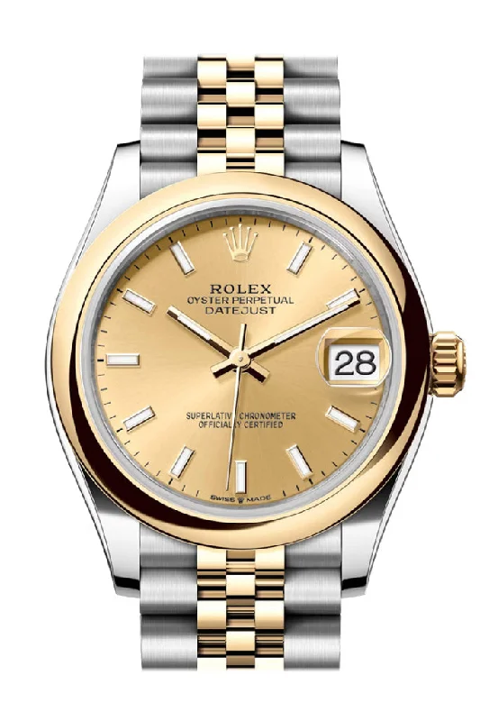 The Luxury of Rolex Watches Awaits –Rolex Datejust 31 Champagne Dial Yellow Gold Steel Jubilee Ladies Watch 278243 278243-0014