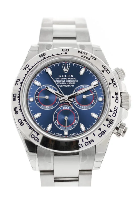 Explore the Exclusive World of Rolex Watches –ROLEX Cosmograph Daytona 40 Blue Dial White Gold Oyster Men's Watch 116509