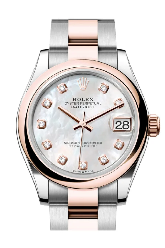 The Best Rolex Watches for Your Collection –Rolex Datejust 31 White Mother Of Pearl Diamond Dial Rose Gold Steel Ladies Watch 278241 278241-0025