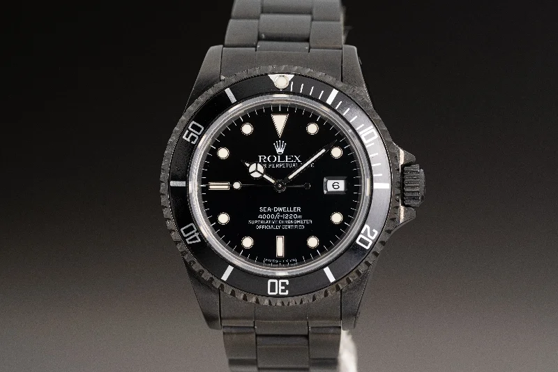 Shop Iconic Rolex Models at Unbeatable Prices –1991 Rolex Sea-Dweller 16600 Black PVD Case & Bracelet