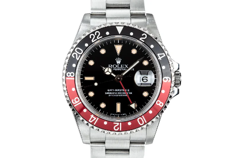 Shop Iconic Rolex Timepieces –1989 Rolex GMT-Master II 16710 "Coke" with Hang Tags