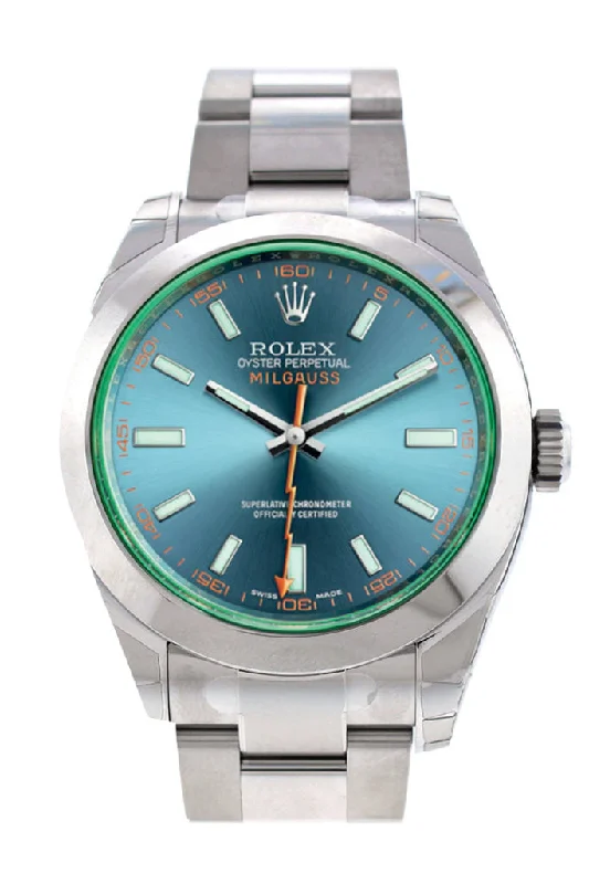 Shop Limited-Edition Rolex Timepieces –ROLEX Milgauss Blue Dial Stainless Steel Men's Watch 116400GV DC