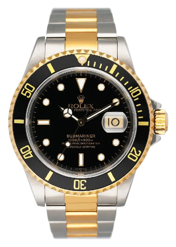 Rolex Watches – For the Discerning Collector –Rolex Submariner Date 16613LN Two-Tone Mens Watch Box Papers