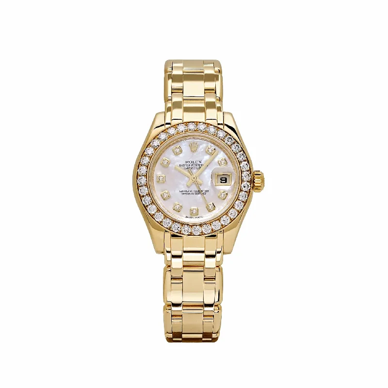 Rolex Watches for the Most Discerning –Rolex Datejust Pearlmaster 80298 'Ladies' Yellow Gold Mother of Pearl Diamond Dial (2007)