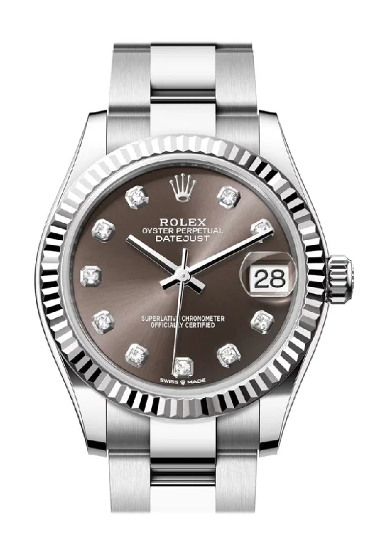 Rolex Watches – A Tradition of Excellence –Rolex Datejust 31 Brown Diamond Dial Fluted Bezel Ladies Watch 278274 278274-0007