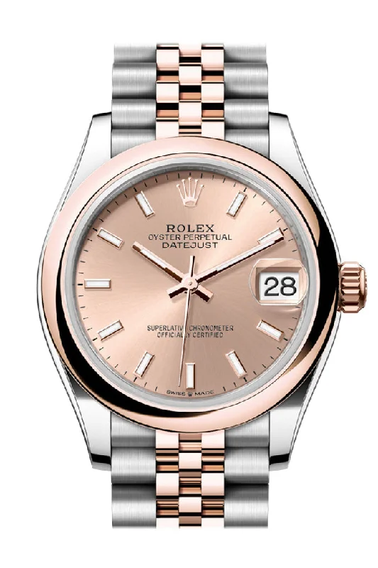 Shop Rolex Watches for Exceptional Quality –Rolex Datejust 31 Rose Dial Rose Gold Steel Jubilee Ladies Watch 278241 278241-0006