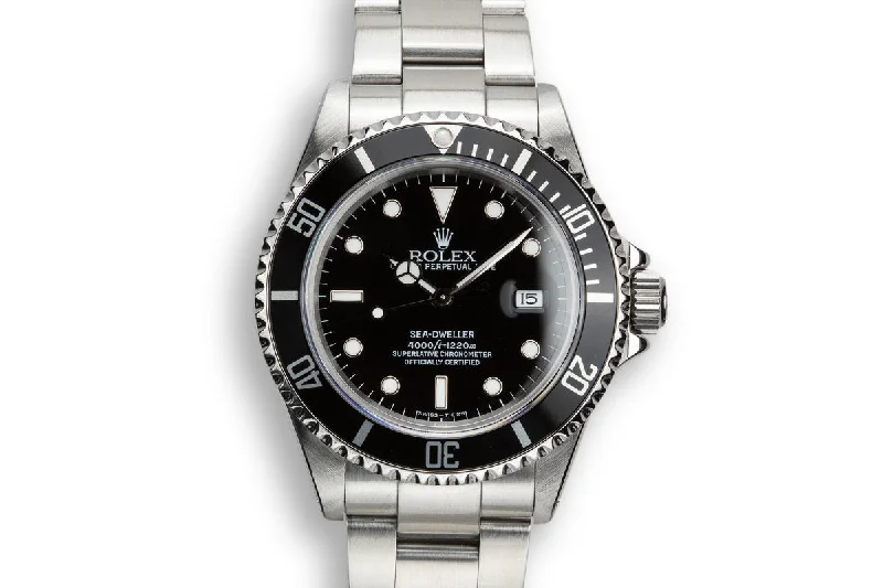 Rolex Watches – A Tradition of Excellence –1997 Rolex Sea-Dweller 16600 with Box, Papers, Service Papers, and Dive Kit