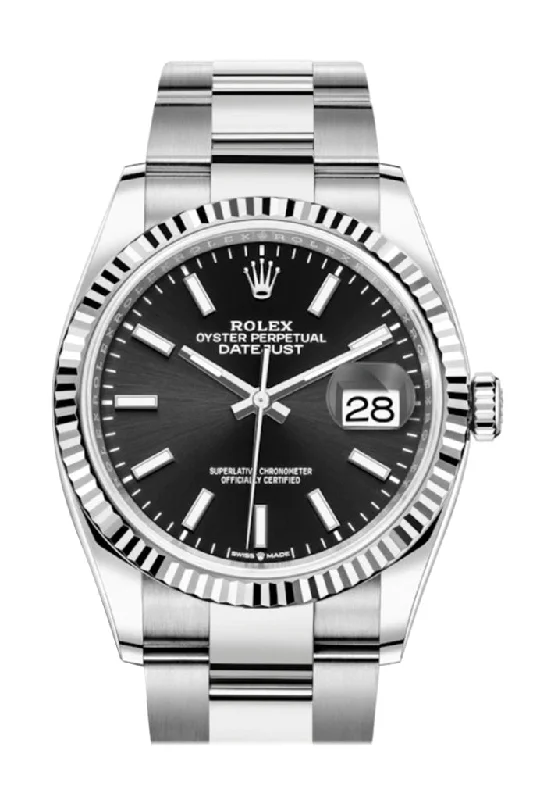 Shop Rolex Watches and Elevate Your Look –Rolex Datejust 36 Black Dial Automatic Watch 126234