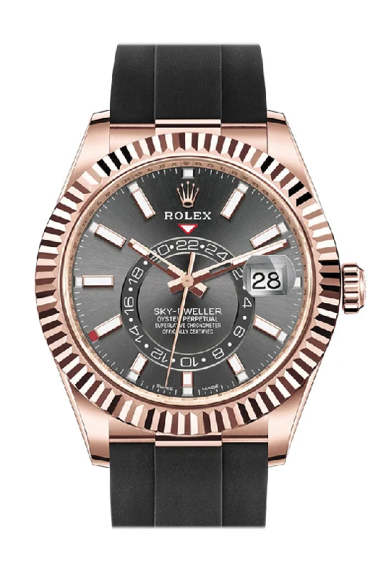 Rolex Watches – An Investment in Luxury –ROLEX Sky-Dweller 42 Rhodium Dial 18K Rose Gold Men's Watch 326235