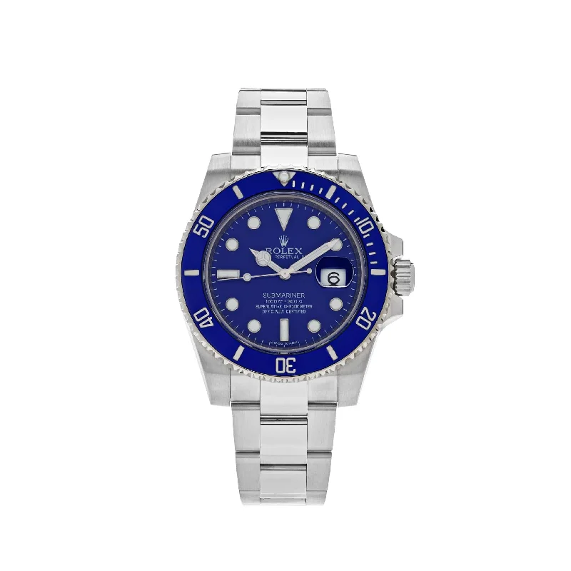 Master the Art of Time with Rolex Watches –Rolex Submariner Date 116619LB White Gold Blue Dial Blue Bezel