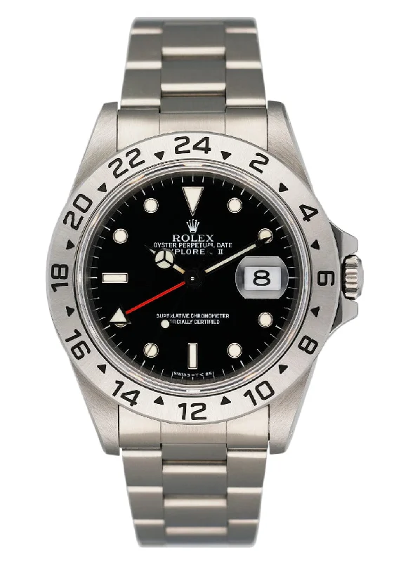 Iconic Rolex Timepieces You Can't Miss –Rolex Explorer II 16570 Black Dial Mens Watch Box Papers