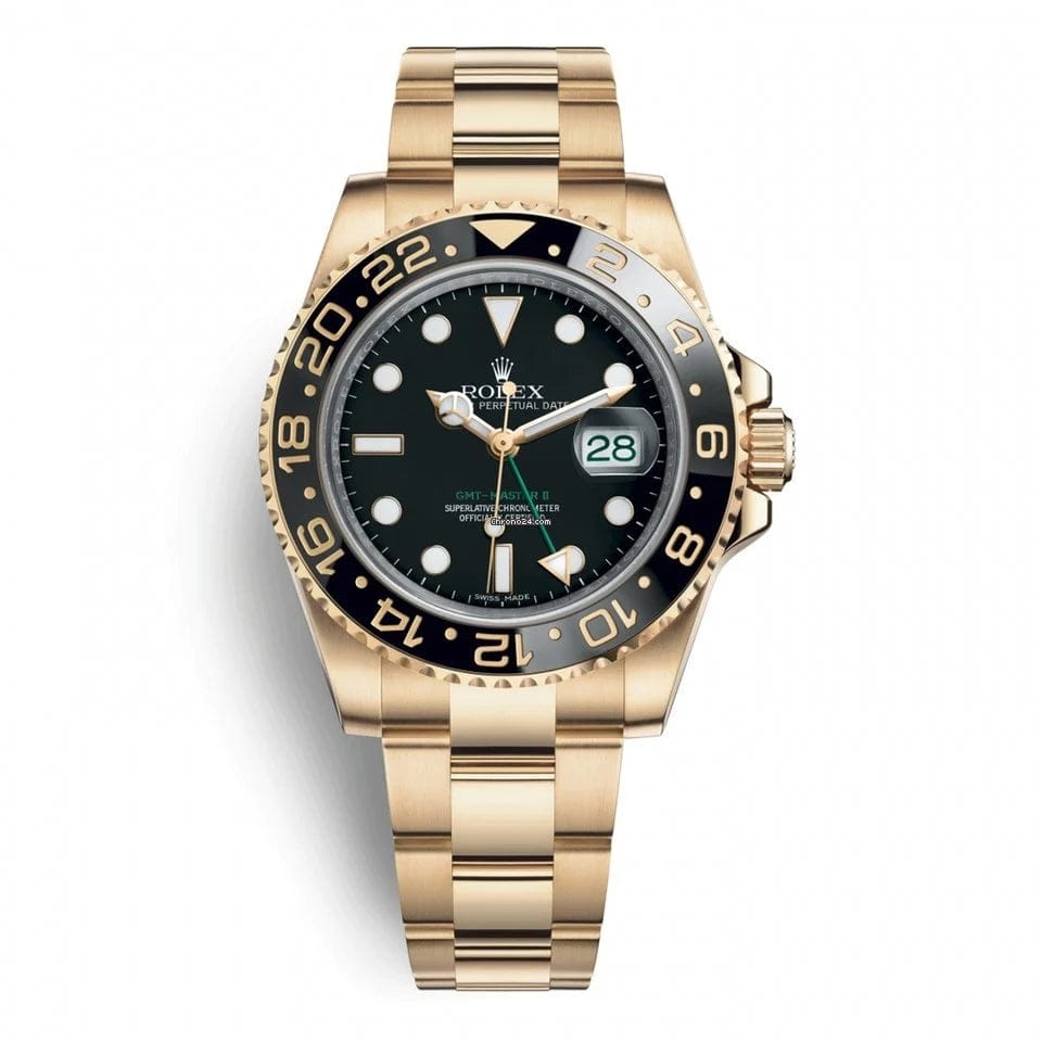 Own a Legendary Rolex Watch –Rolex GMT-Master II 116718LN Yellow Gold Black Dial