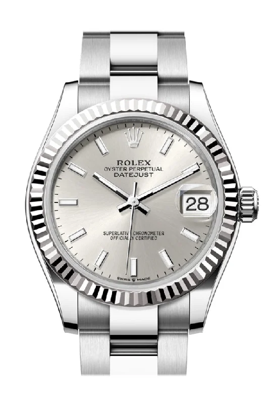 Rolex Watches: Designed for Those Who Appreciate Perfection –Rolex Datejust 31 Silver Dial Fluted Bezel Ladies Watch 278274 278274-0011