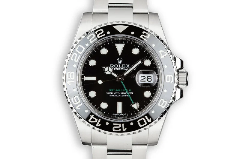 Iconic Rolex Watches Now Available –2018 Rolex GMT-Master II116710LN Black Bezel with Box and Papers