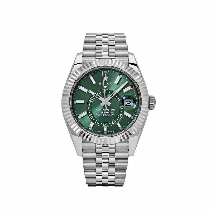 Luxury Rolex Watches to Complete Your Look –Rolex Sky-Dweller 336934 Stainless Steel Green Dial Jubilee (2025)