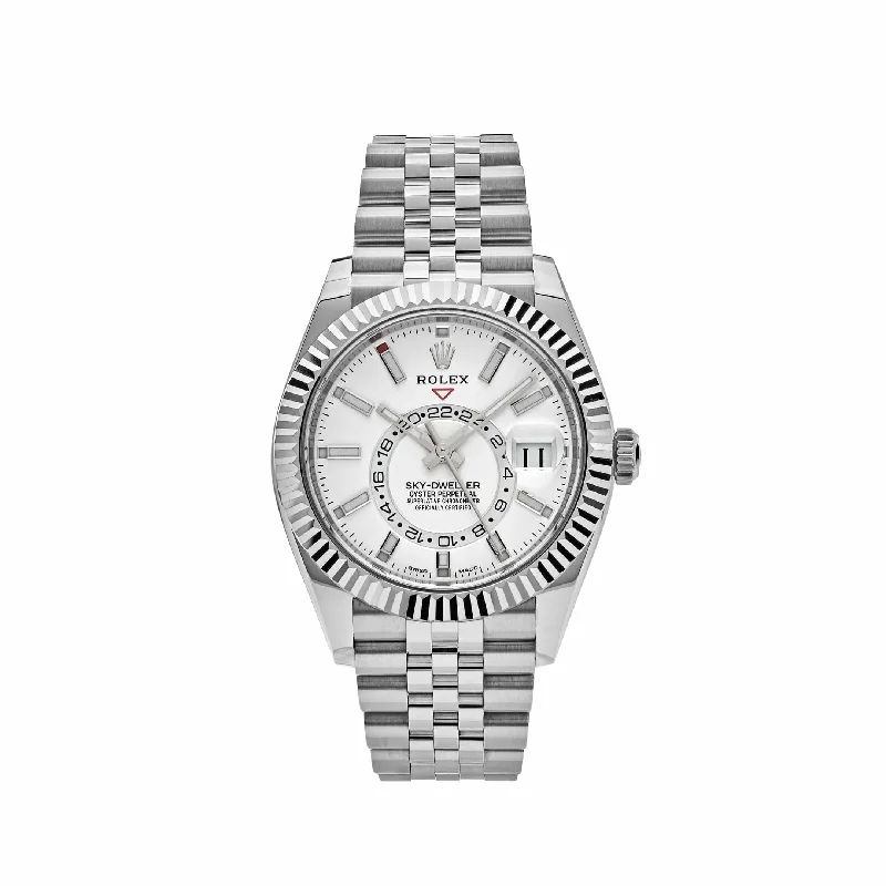 Rolex Watches: Crafted for the Elite –Rolex Sky-Dweller 326934 Stainless Steel White Dial Jubilee