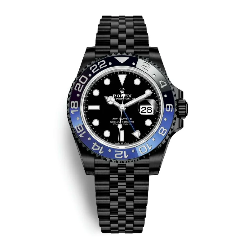 Find the Rolex Watch You've Been Searching For –Rolex GMT-Master II "Batgirl" 40mm - Ref: 126710blnr-0002 - Black Dial, Blue & Black Bezel, PVD Stainless Steel Jubilee Bracelet