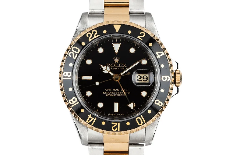 Discover Luxury Rolex Watches –1995 Rolex Two-Tone GMT-Master II 16713 with Box and Papers