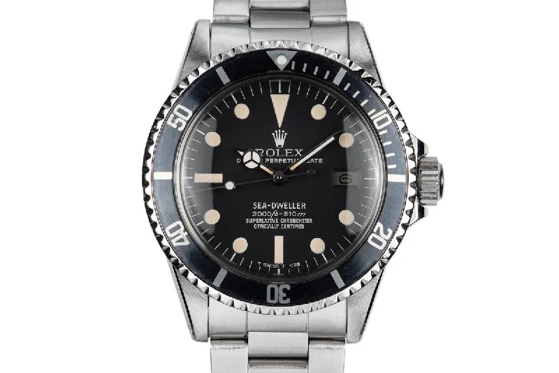 Explore the World of Rolex Watches Today –1978 Rolex Sea-Dweller 1665 Rail Dial with Box and Papers