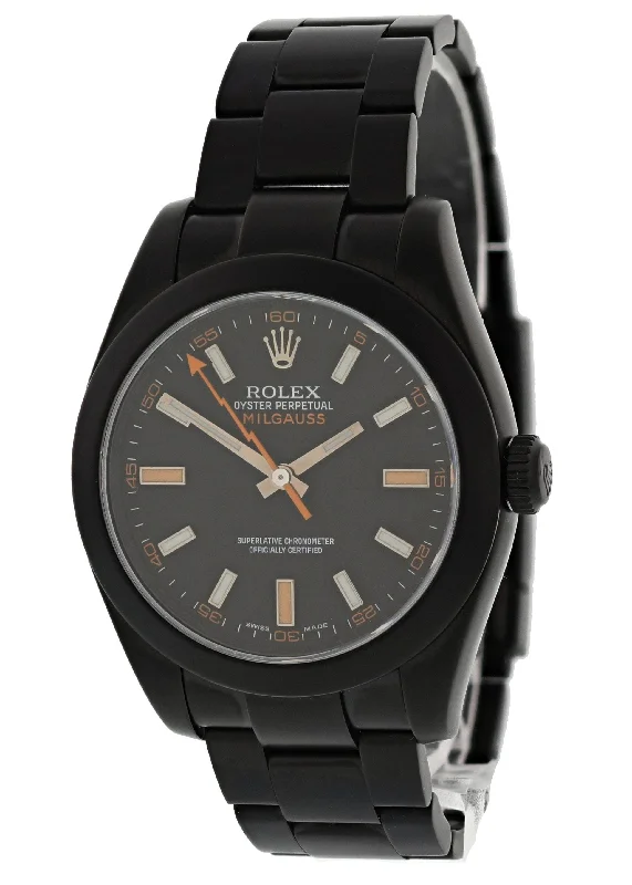 Explore the World of Rolex Watches Today –Rolex Oyster Perpetual Milgauss 116400 Custom PVD Mens Watch