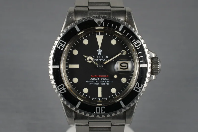 Shop Iconic Rolex Timepieces –1970 Rolex Red Submariner 1680 Mark 4 Dial