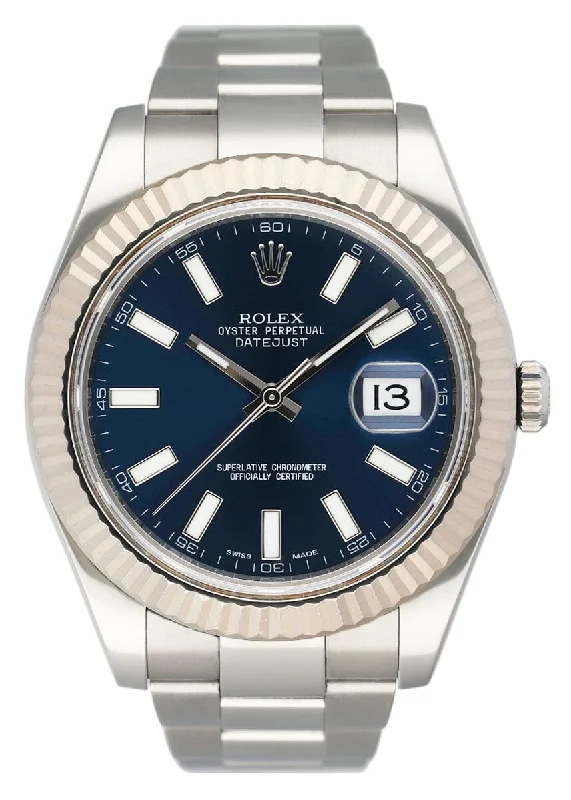 Shop the Finest Rolex Models –Rolex Datejust 41 116334 Blue Dial Mens Watch Box Papers