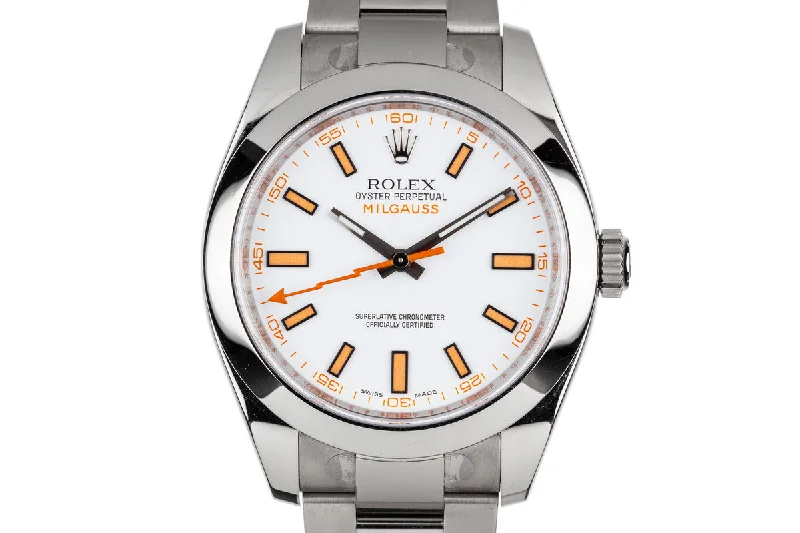 Rolex Watches: Designed for Those Who Appreciate Perfection –2009 Rolex Milgauss 116400 White Dial with Box and Papers