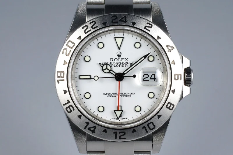 Rolex Watches: A Statement of Luxury –2004 Rolex Explorer II 16570 White Dial with Box and Papers