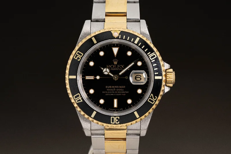 Luxury Rolex Timepieces for Every Collector –1993 Rolex 16613 18K/ST Submariner Black dial w/ Box, Booklets & Hangtags