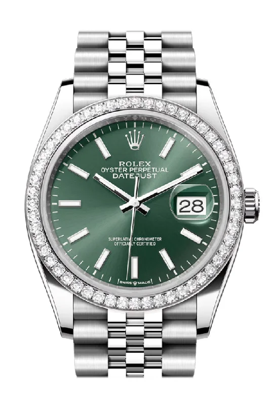 Rolex Watches – Luxury That Lasts a Lifetime –Rolex Datejust 36 Green Dial Diamond Bezel Jubilee Watch 126284RBR 126284RBR-0043