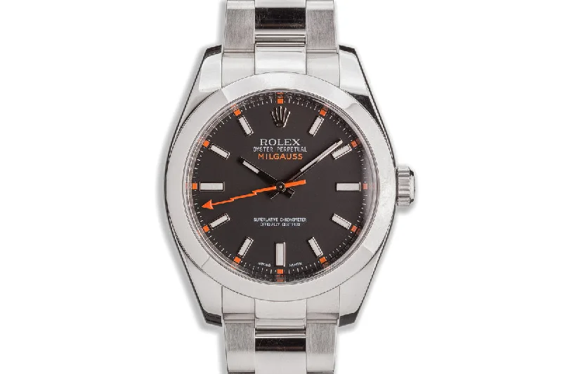 Find the Perfect Rolex Timepiece for You –2012 Rolex Milgauss 116400 Black Dial with Box and Papers