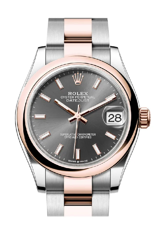 Rolex Watches – For the Discerning Collector –Rolex Datejust 31 Slate Dial Rose Gold Steel Ladies Watch 278241 278241-0017