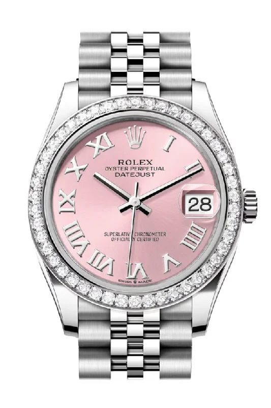 Rolex Watches: For a Life Well Lived –Rolex Datejust 31 Pink Roman Dial Jubilee Ladies Watch 278384RBR 278384RBR-0024