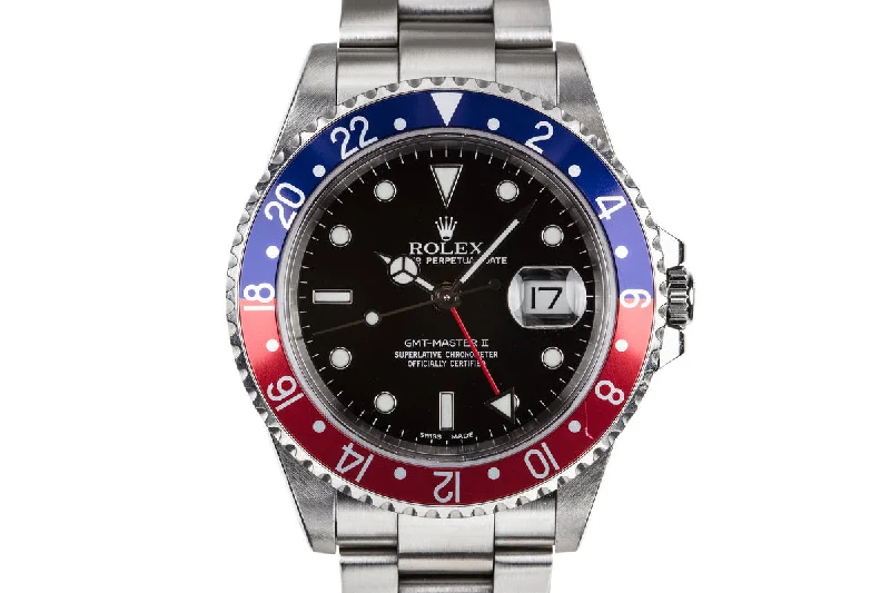 Rolex Watches: A Symbol of Prestige –2000 Rolex GMT-Master II 16710 "Pepsi" with Box and Papers