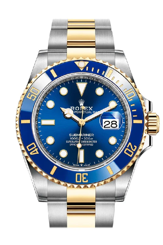 Rolex Watches – A Gift of Luxury –Rolex Submariner 41 Blue Dial Stainless Steel and 18K Yellow Gold Bracelet Automatic Men's Watch 126613LB New Release